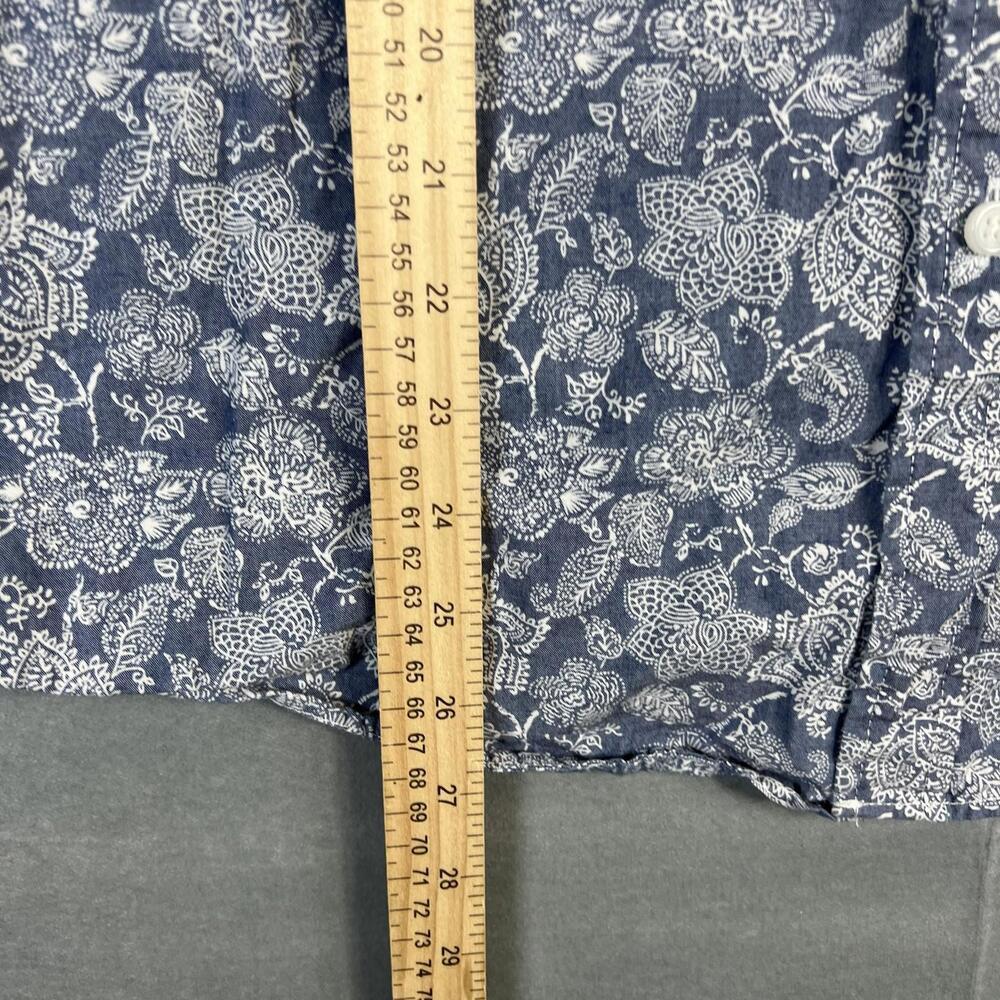 Brooks Brothers Regent Shirt Mens Small Blue Floral Paisley Short Sleeve Button - Picture 6 of 6